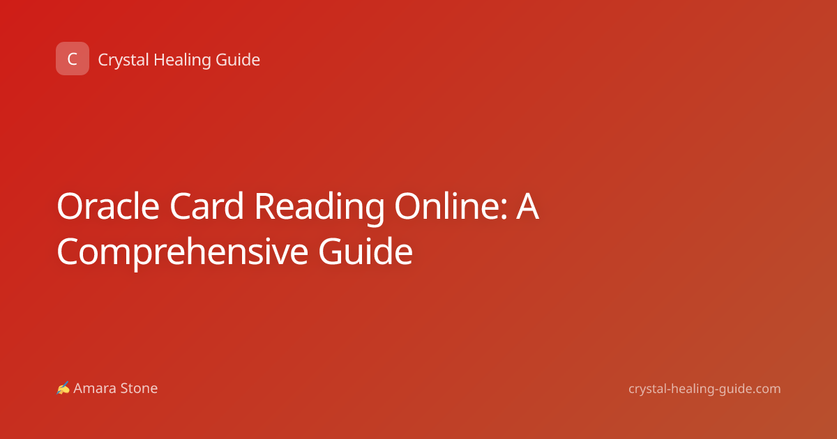 Oracle Card Reading Online: A Comprehensive Guide