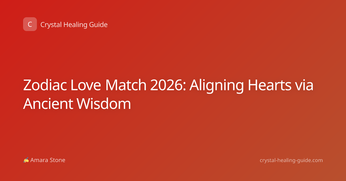 Zodiac Love Match 2026: Aligning Hearts via Ancient Wisdom